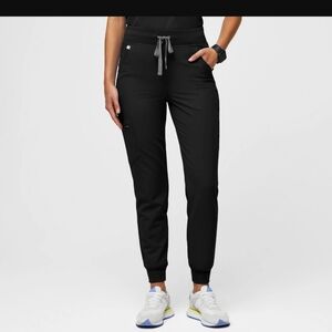 Black Zamora High Waisted - Petite Jogger Scrub Pants